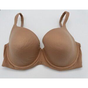 Victoria's Secret Body by Victoria Lined Demi Bra Beige Tan Lace Trim Size 34DDD